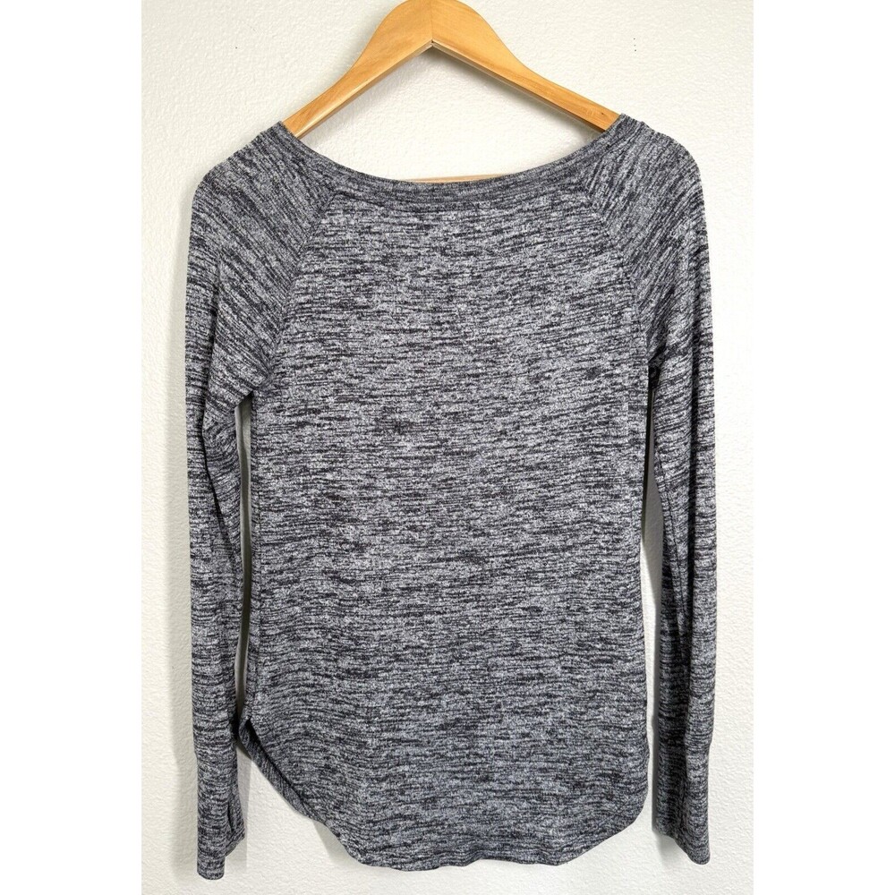 Athleta Luxe Pose Gray Marbled Tunic Top w/Thumb Holes Sz XXS Gym Workout Shirt‎ - Picture 6 of 9